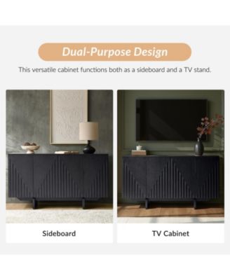 Modern Adamo 58"Wide 4 door Wood Sideboard