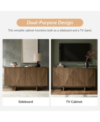 Modern Adamo 58"Wide 4 door Wood Sideboard