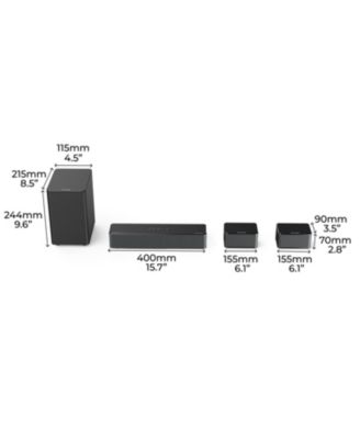 Poseidon M4T 5.1 Dolby Atmos Sound Bar for TV, Wireless Subwoofer, Surround Adjustable, 450W