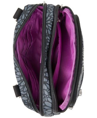 Triple Zip Women's Crossbody Bag