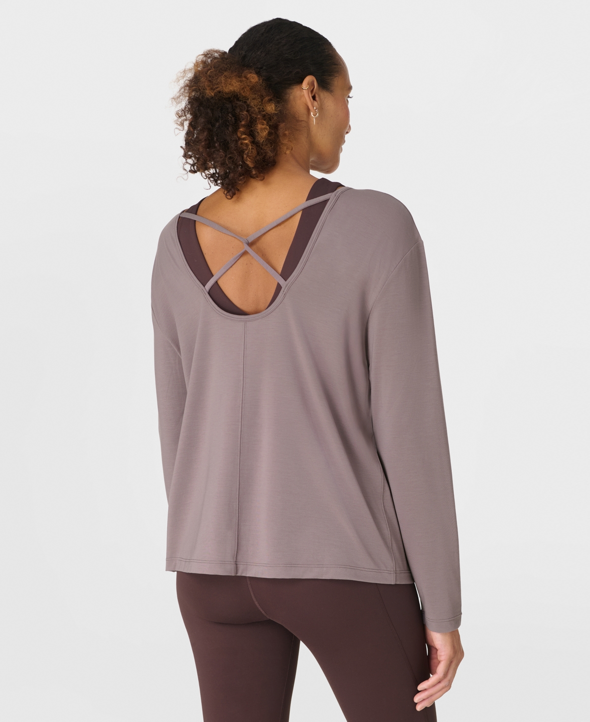 Sweaty Betty Women's Soft Flow Strappy Back Boxy Long-Sleeve Top