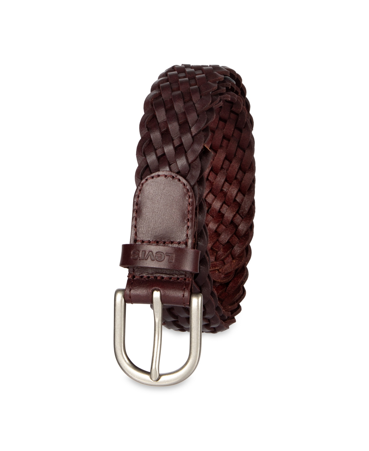 Levi's Women's Fully Adjustable Leather Braided Belt In Brown