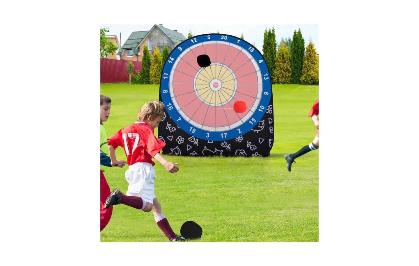 Детская игрушка Boyel Living Large Foldable Dart Board with 2 Game Modes and 4 Kick Balls, Ages 6+, цвет: Чёрный — фото 9