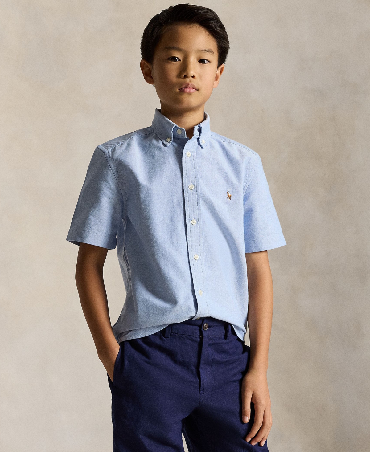 Polo Ralph Lauren Big Boys Cotton Oxford Short-Sleeve Shirt