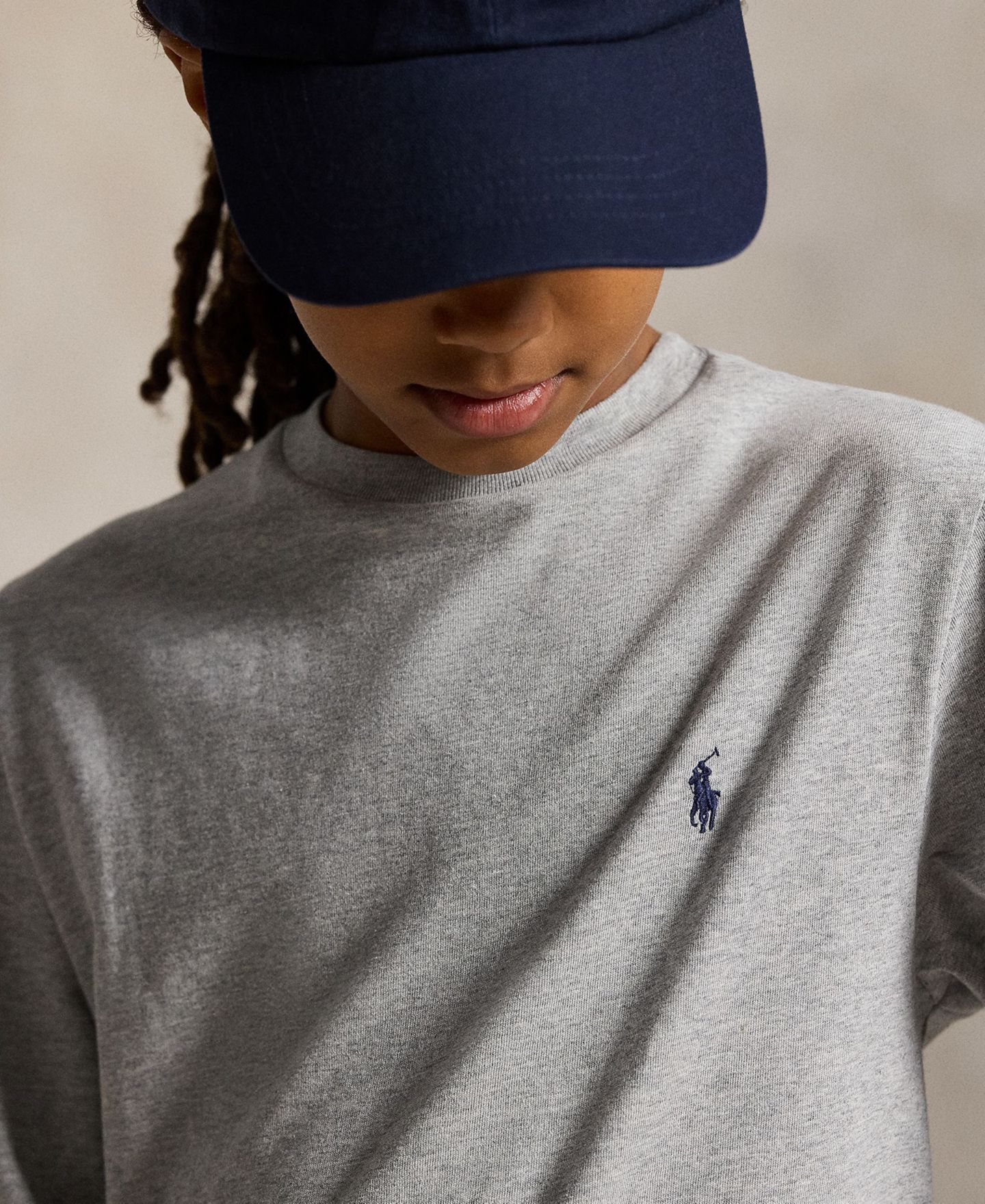Футболка Polo Ralph Lauren Cotton Jersey Long-Sleeve для мальчиков, цвет: Меланжевый — фото 3