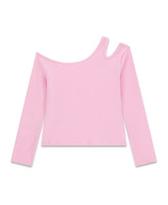 Girls' 7-16 Ribbed Long-Sleeve Top