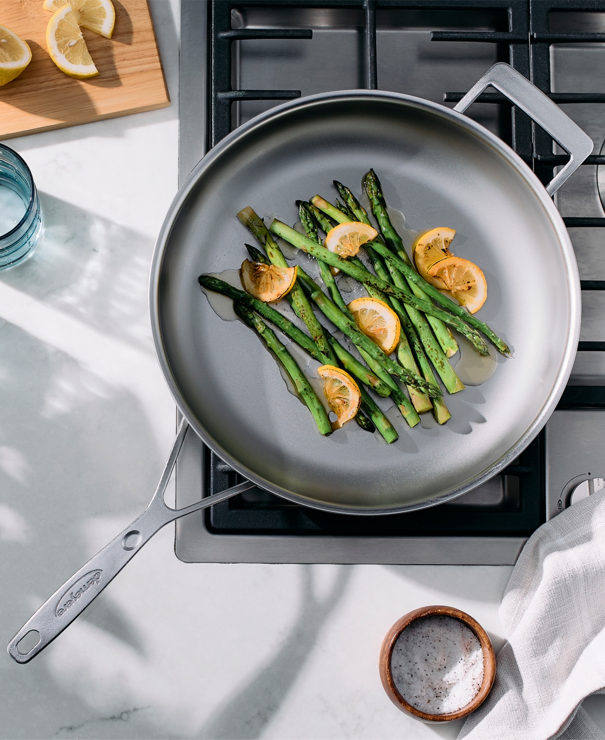 Demeyere Industry 5 Nanotouch Stainless Steel 12.5" Fry Pan In Metallic