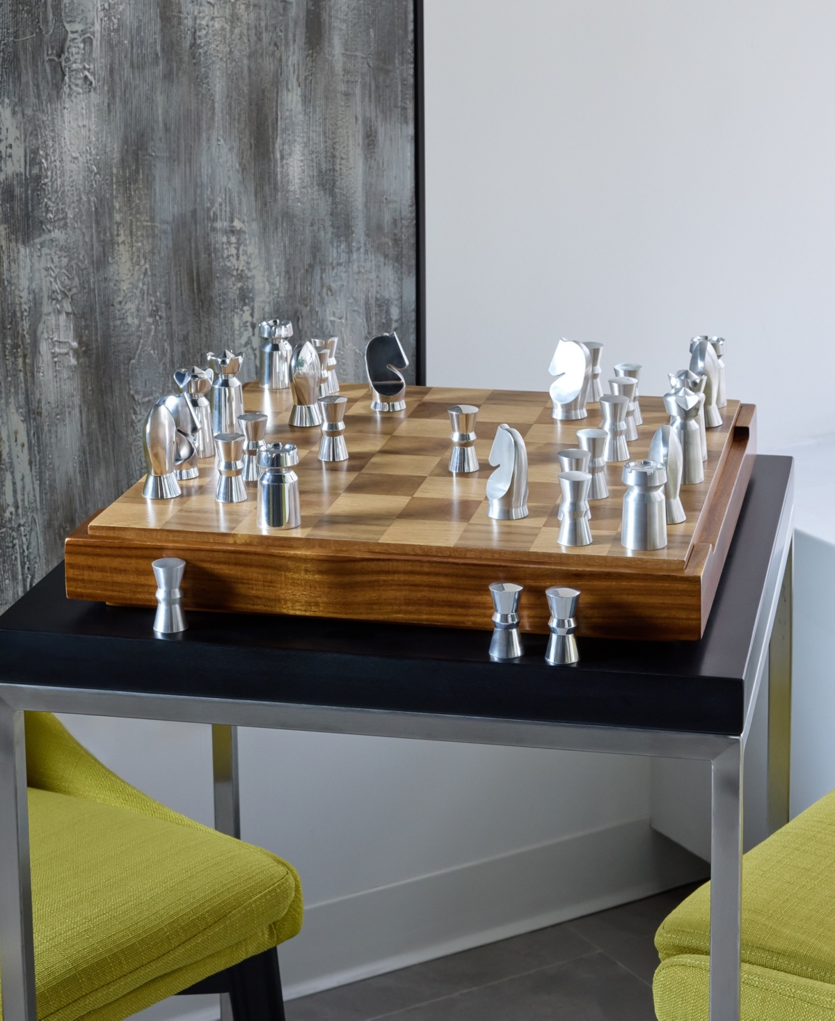 Nambe Chess and Checkers, 57 Piece Set