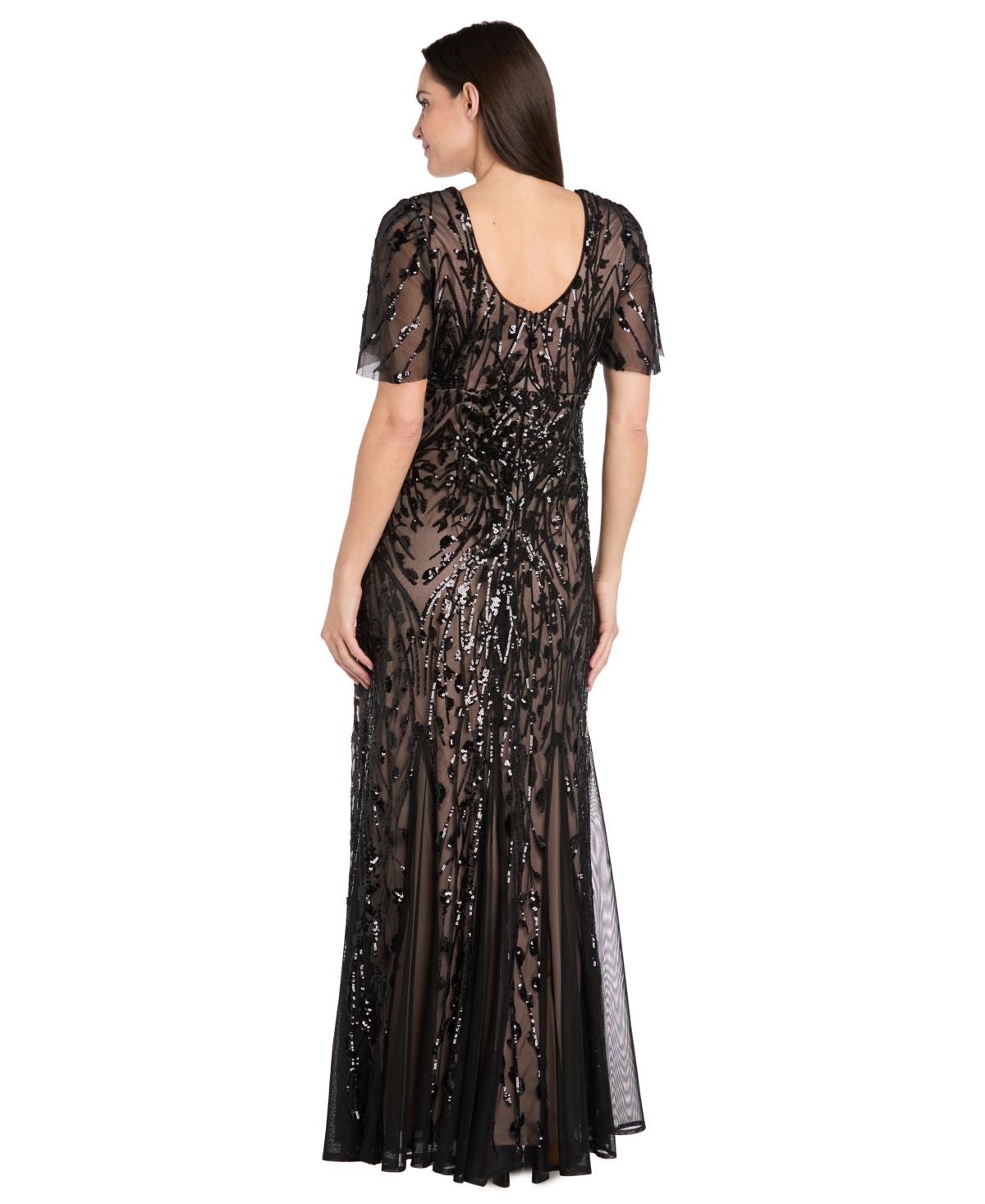 R & M Richards Women's V-Neck Short-Sleeve Dress