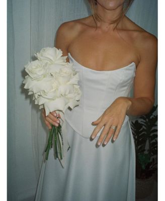 Women's Bandeau Satin Corset Dress