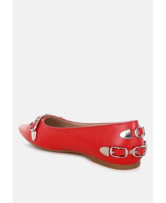 Womens Golini Belt Buckle Detail Ballerinas