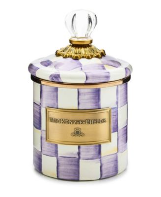 Violet Check Handmade Demi Canister