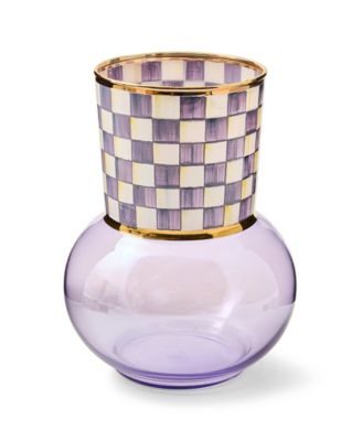 Violet Check Glass Vase image