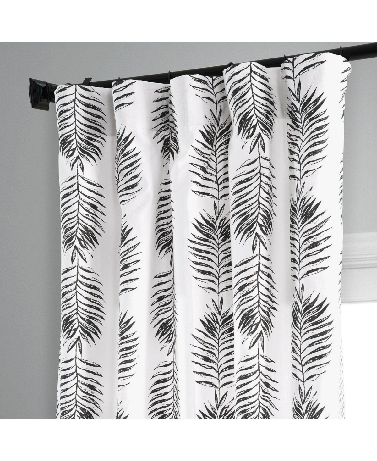 Half Price Drapes Sago Floral Printed Cotton Room Darkening Curtain
