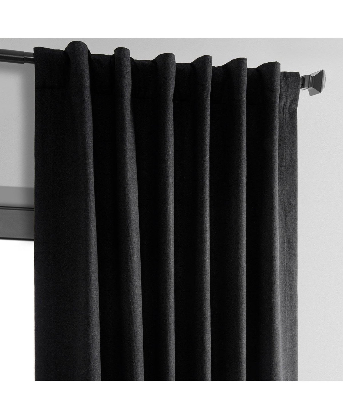 Half Price Drapes Millennial Grey Thermal Cross Linen Weave Blackout Curtain