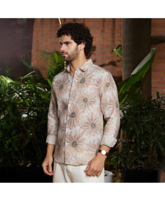 Men's Chesntnut Brown Gloomy Daisy Shirt