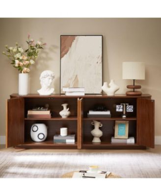 Storage Cabinet with TV Stand wave pattern