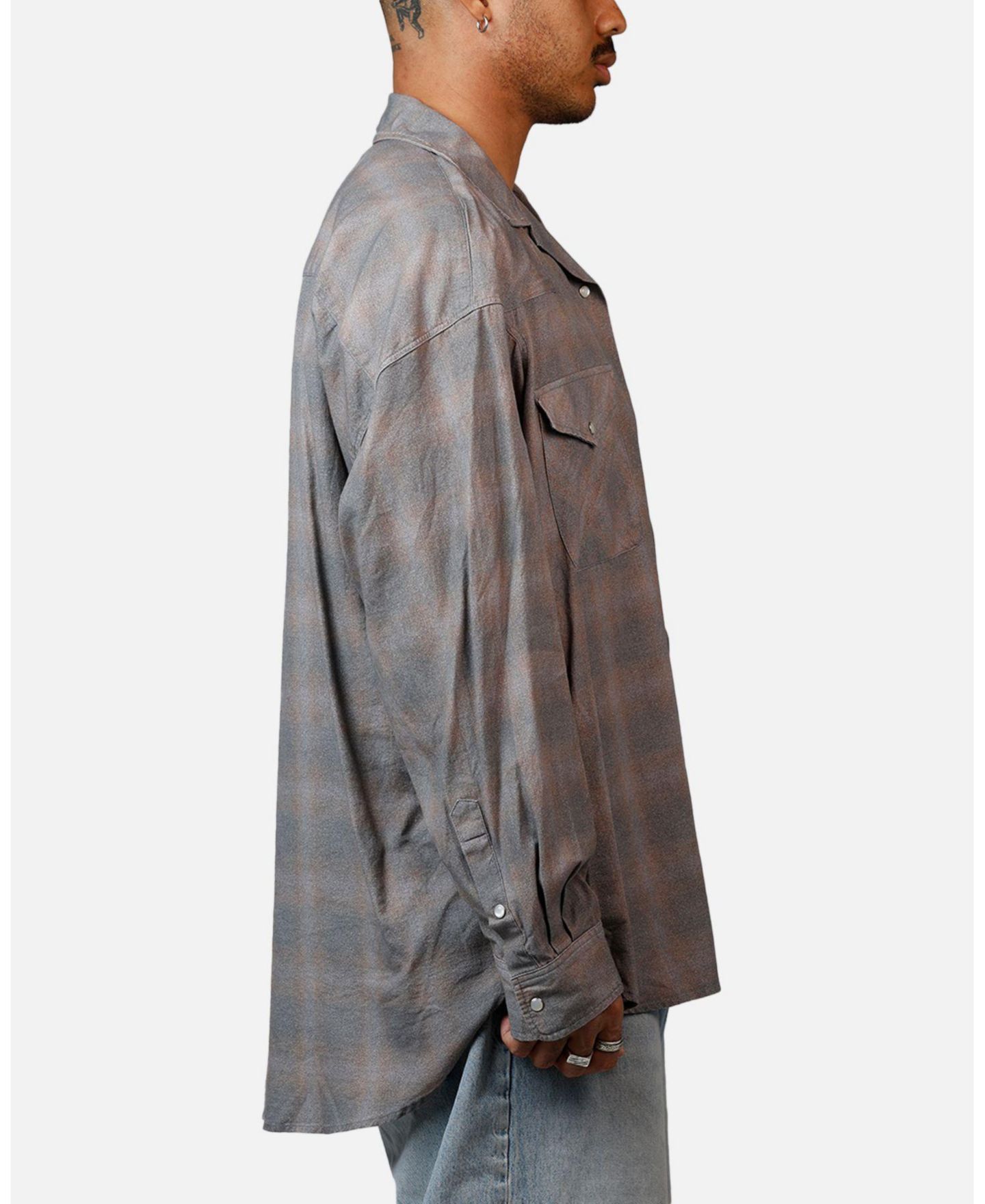 Мужская рубашка mnml Mem's Faded Print Flannel — фото 4