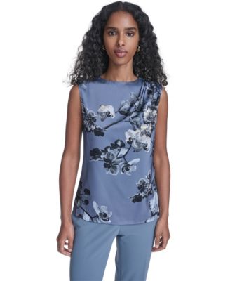 Calvin Klein - Petite Sleeveless High Neck Blouse