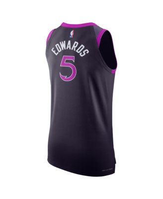 Men's and Women's Anthony Edwards Purple Minnesota Timberwolves 2025/26 City Edition Authentic Jersey
