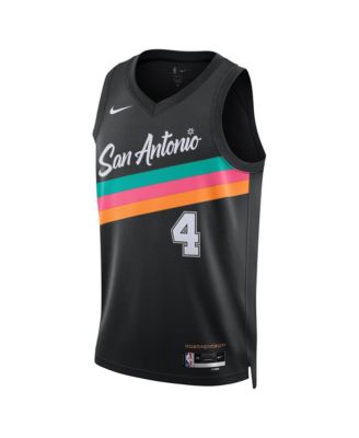 Men's and Women's De'Aaron Fox Black San Antonio Spurs 2025/26 City Edition Swingman Jersey