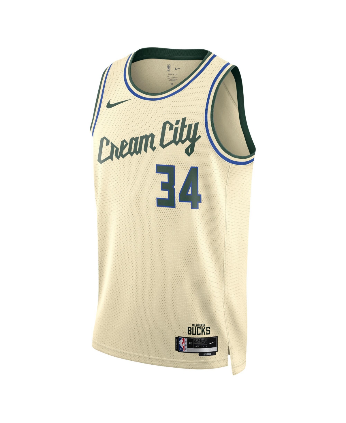Nike Men's and Women's Giannis Antetokounmpo Cream Milwaukee Bucks 2025/26 City Edition Swingman Jersey