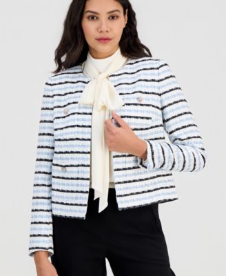 Women's Tweed Kissing-Front Cropped Jacket