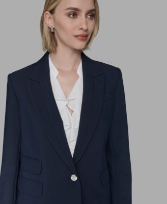 Women's Notched Lapel One Button Blazer
