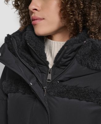 Women's Detailed Hooded Puffer Coat