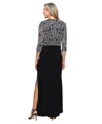 Petite Long Empire Waist Cand Dress and Jacket, 2-Piece Set