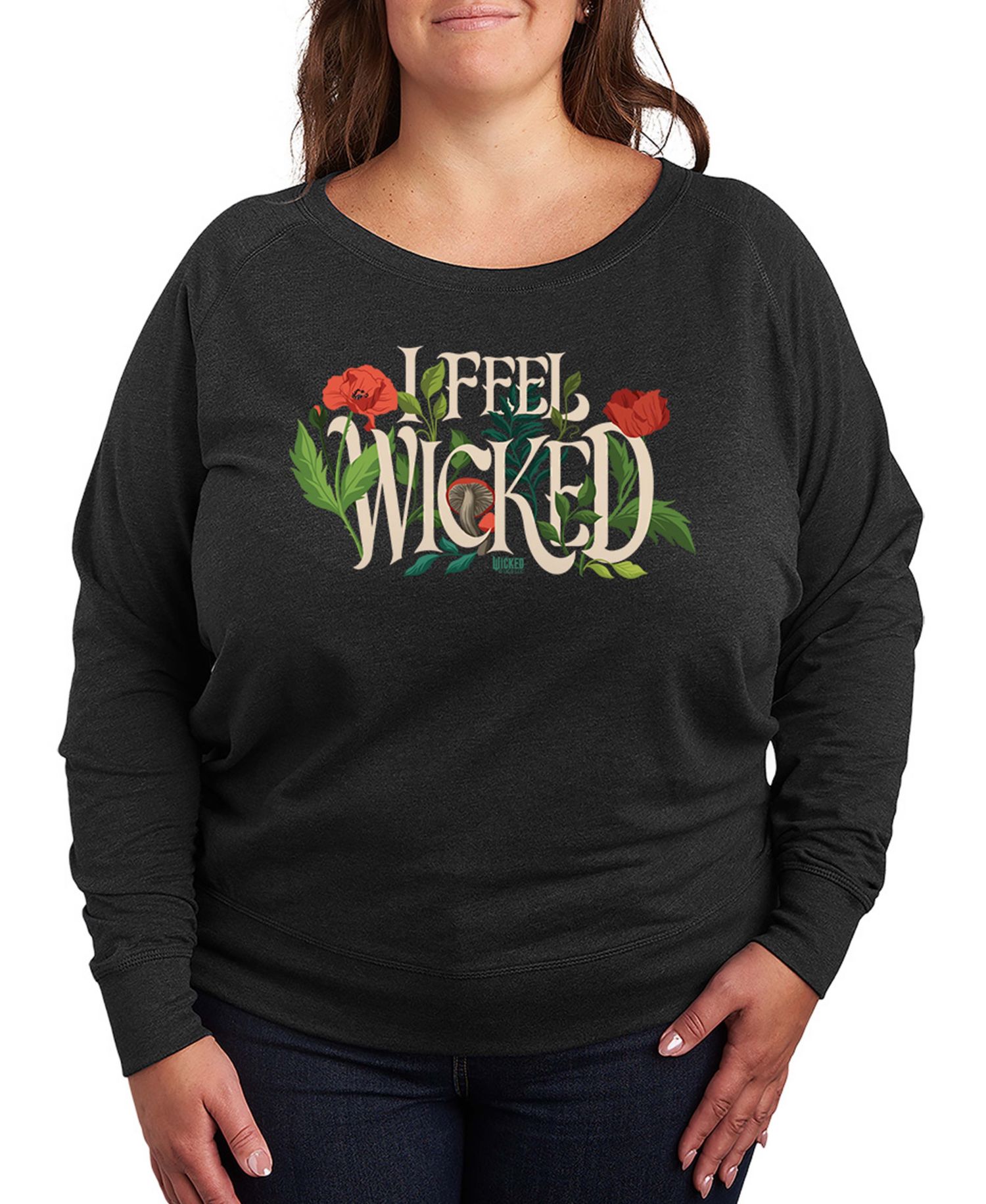 Plus Size Wicked French Terry Long-Sleeve Pullover Top