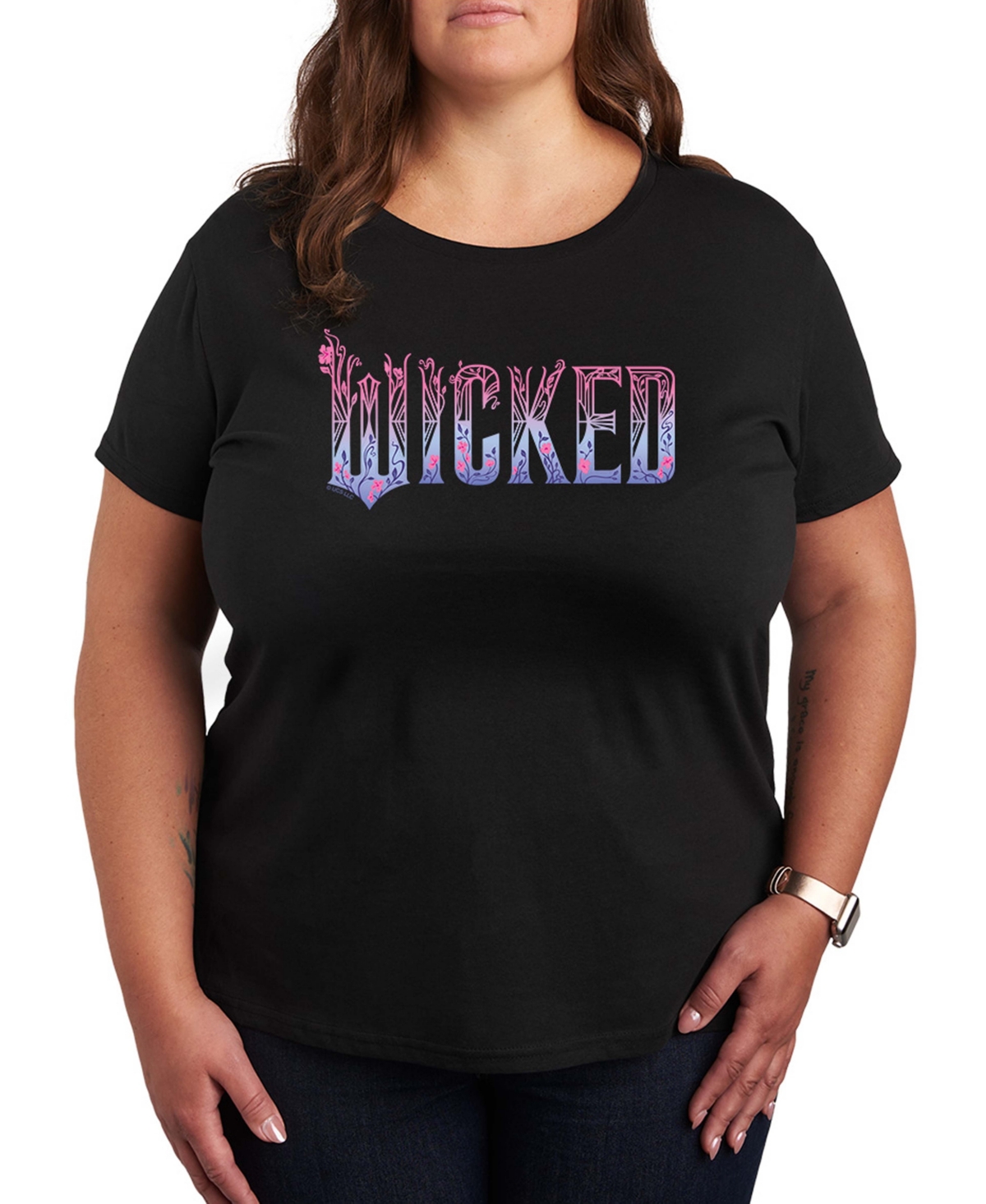Hybrid Apparel Plus Size Short Sleeve Graphic T-shirt In Black