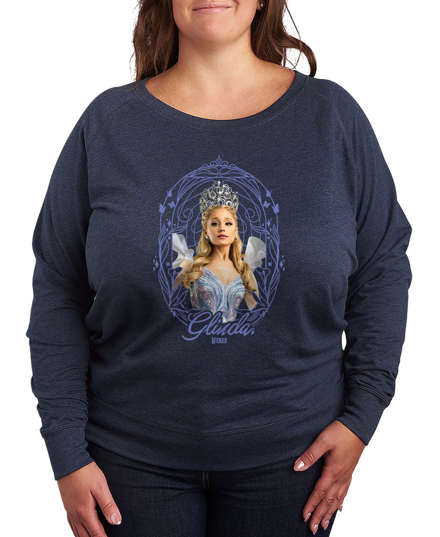 Plus Size French Terry Long-Sleeve Pullover