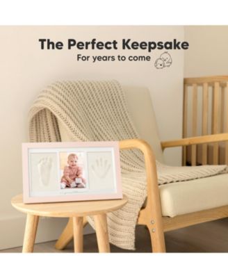 Duo Baby Hand and Footprint Kit, Baby Handprint Kit, Newborn Photo Frame, Baby Keepsake for New Mom