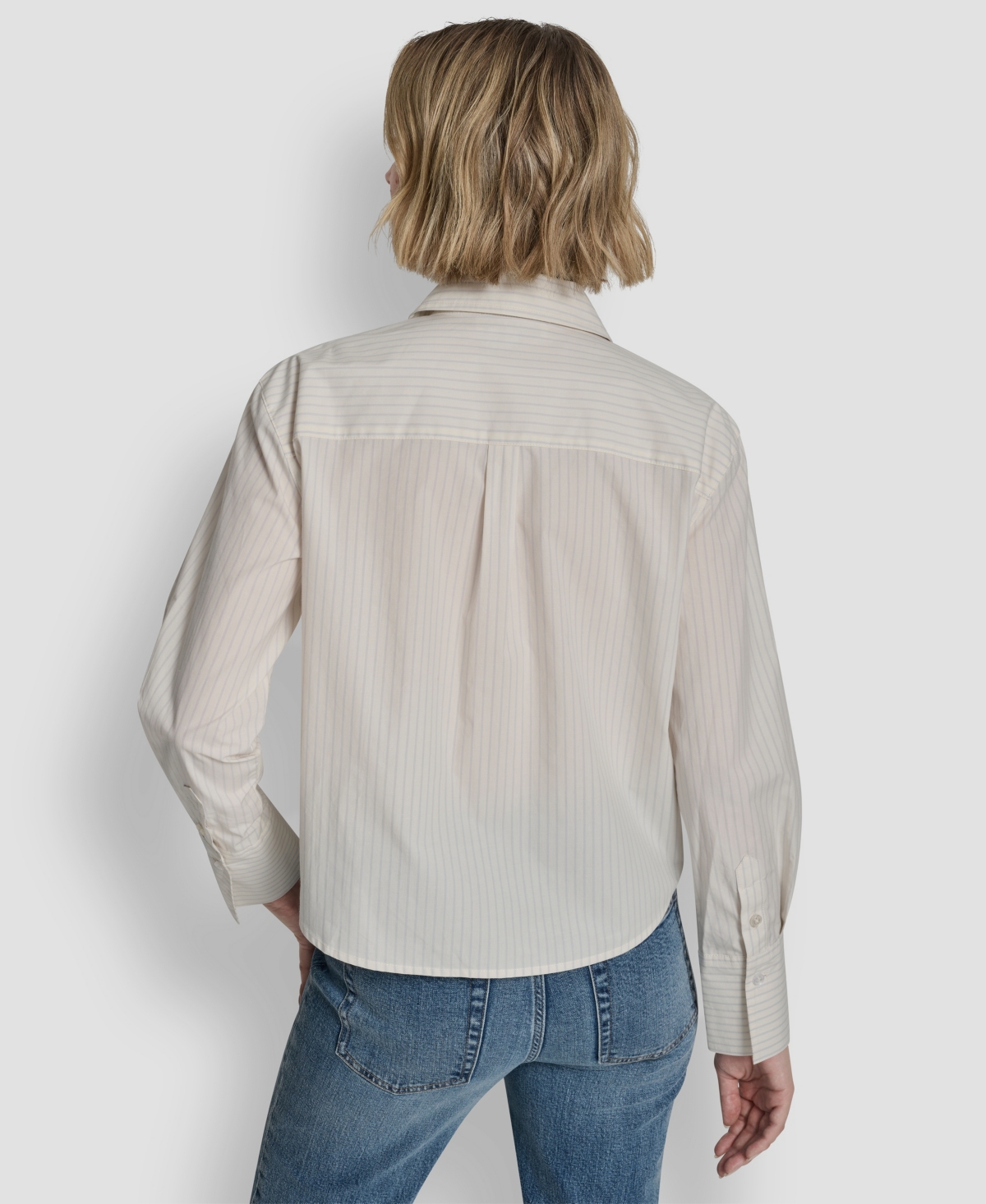 Dkny Jeans Women's Logo Embroidery and Sequin Button-Front Shirt