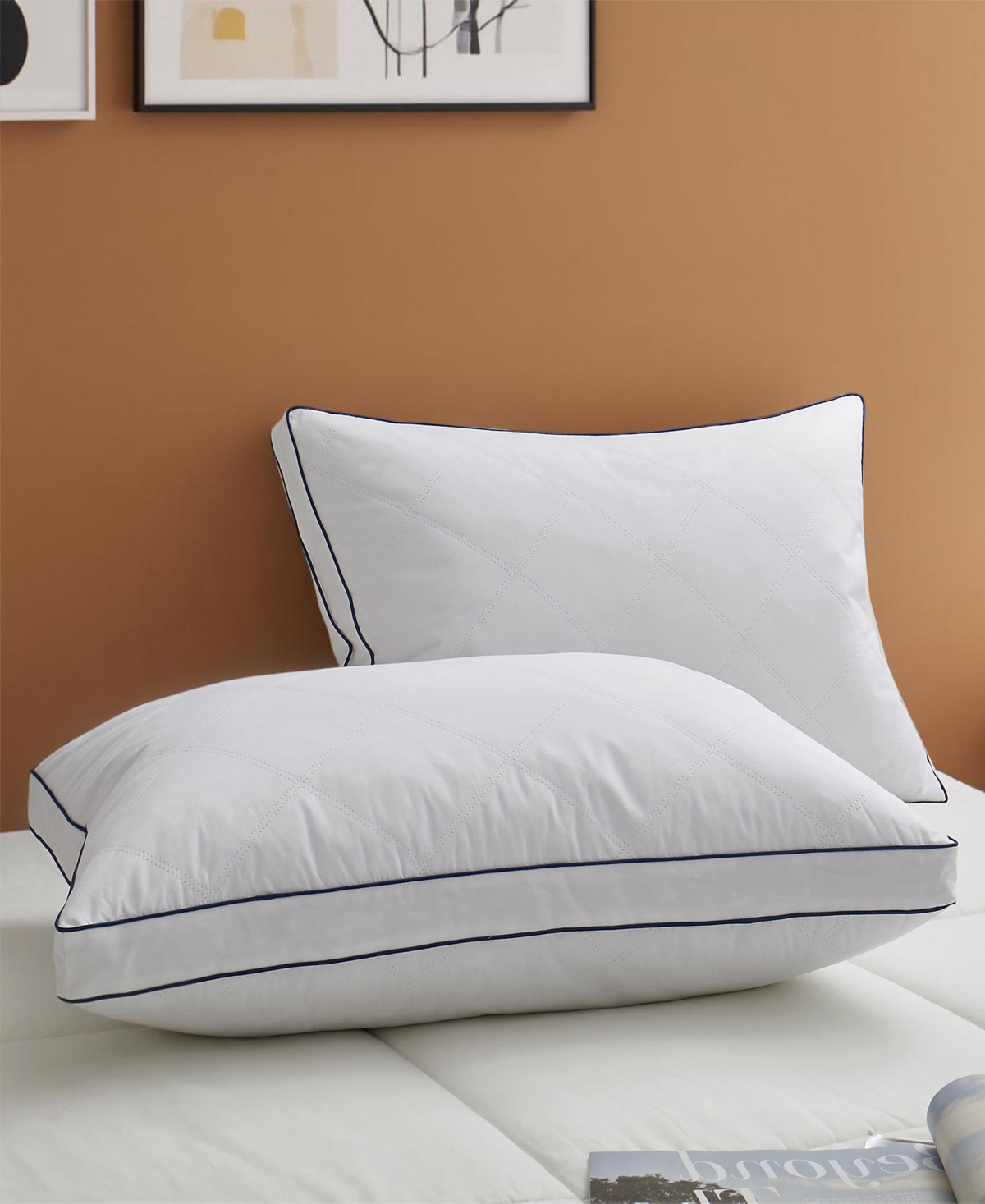 Unikome Goose Down Feather Gusset 2-Pack Pillow