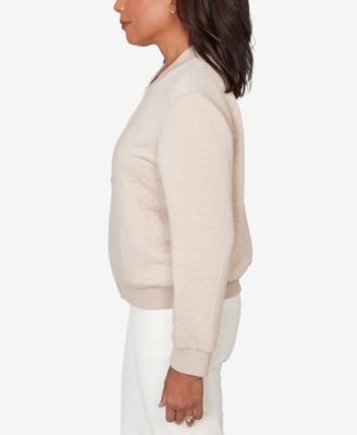 Petite Vienna Medallion Quilted Bomber Jacket