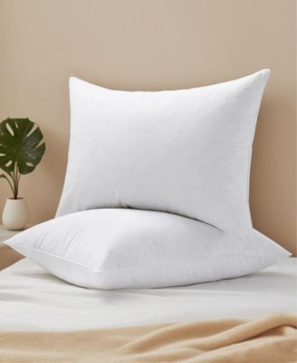 Quilted Goose Down Feather 2-Pack Pillow, King