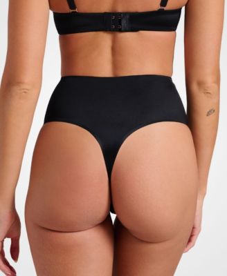 Women's High Waist Invisible Smooth Satin Thong