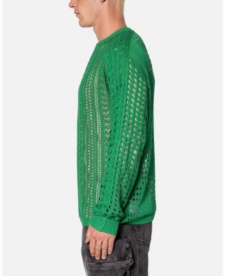 Men's Crochet Knit Sweater