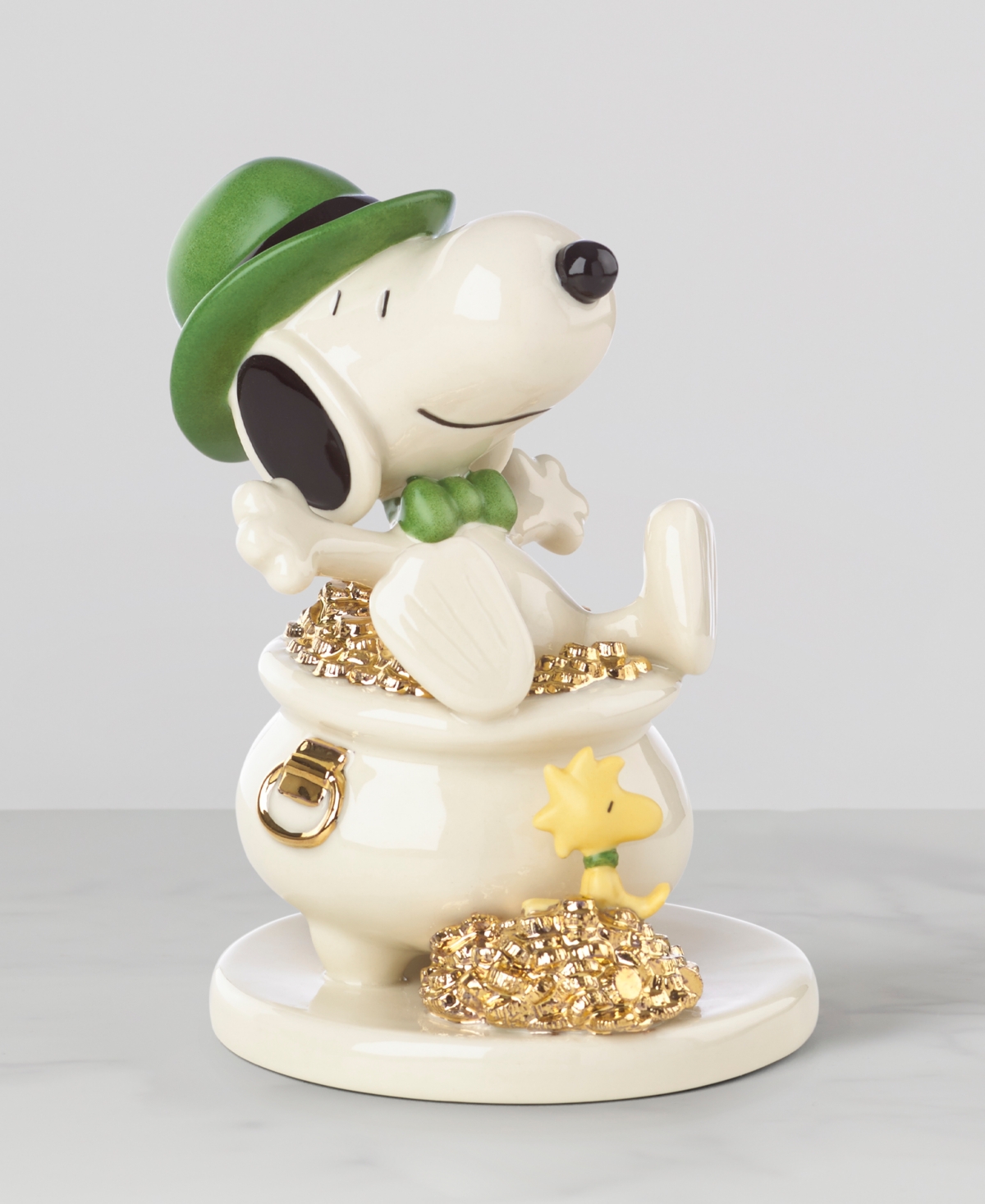 Lenox Lucky Leprechaun Snoopy Figurine In Multi