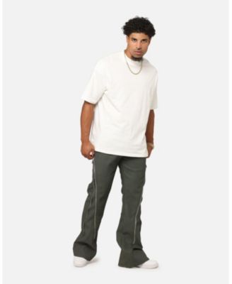 Men's D519 Leather Zipper Flare Pant