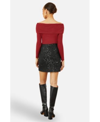 Women's Bardot Sweater With Diamante Detail