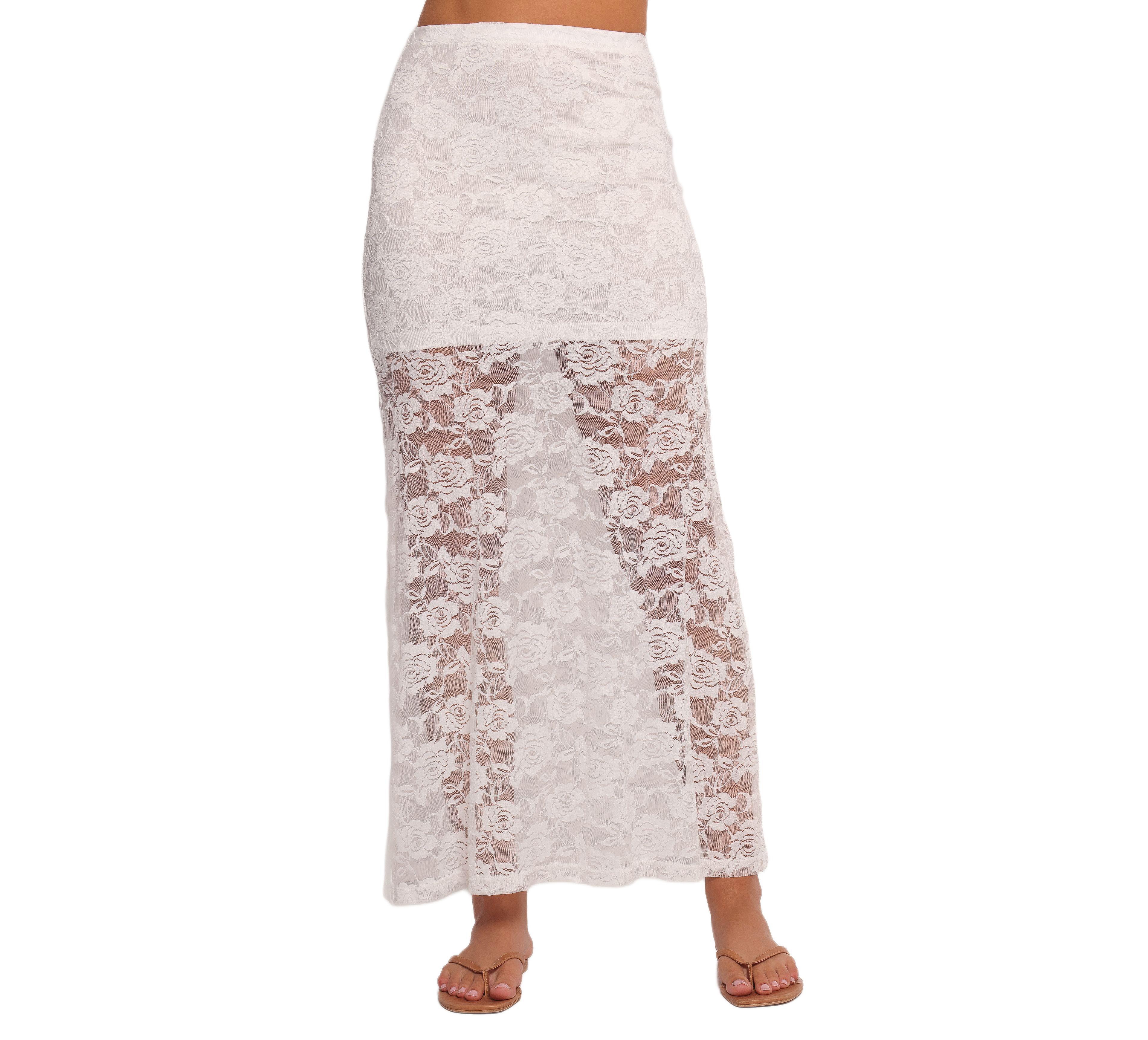Petal and Pup Women's Laken Sheer Lace Maxi Skirt