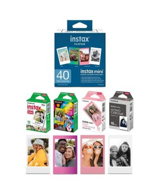 Instax Mini Instant Film Variety Value Pack, 40 Exposures
