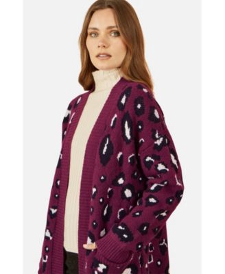 Women's Animal Intarsia Long Cardigan