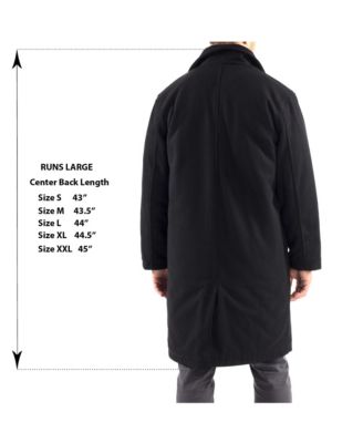 Men's Zach Men s Wool Blend Overcoat – Knee-Length Trench Coat, Runs Large for Layering Over Suits or Sweaters