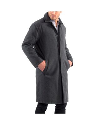 Men's Zach Men s Wool Blend Overcoat – Knee-Length Trench Coat, Runs Large for Layering Over Suits or Sweaters