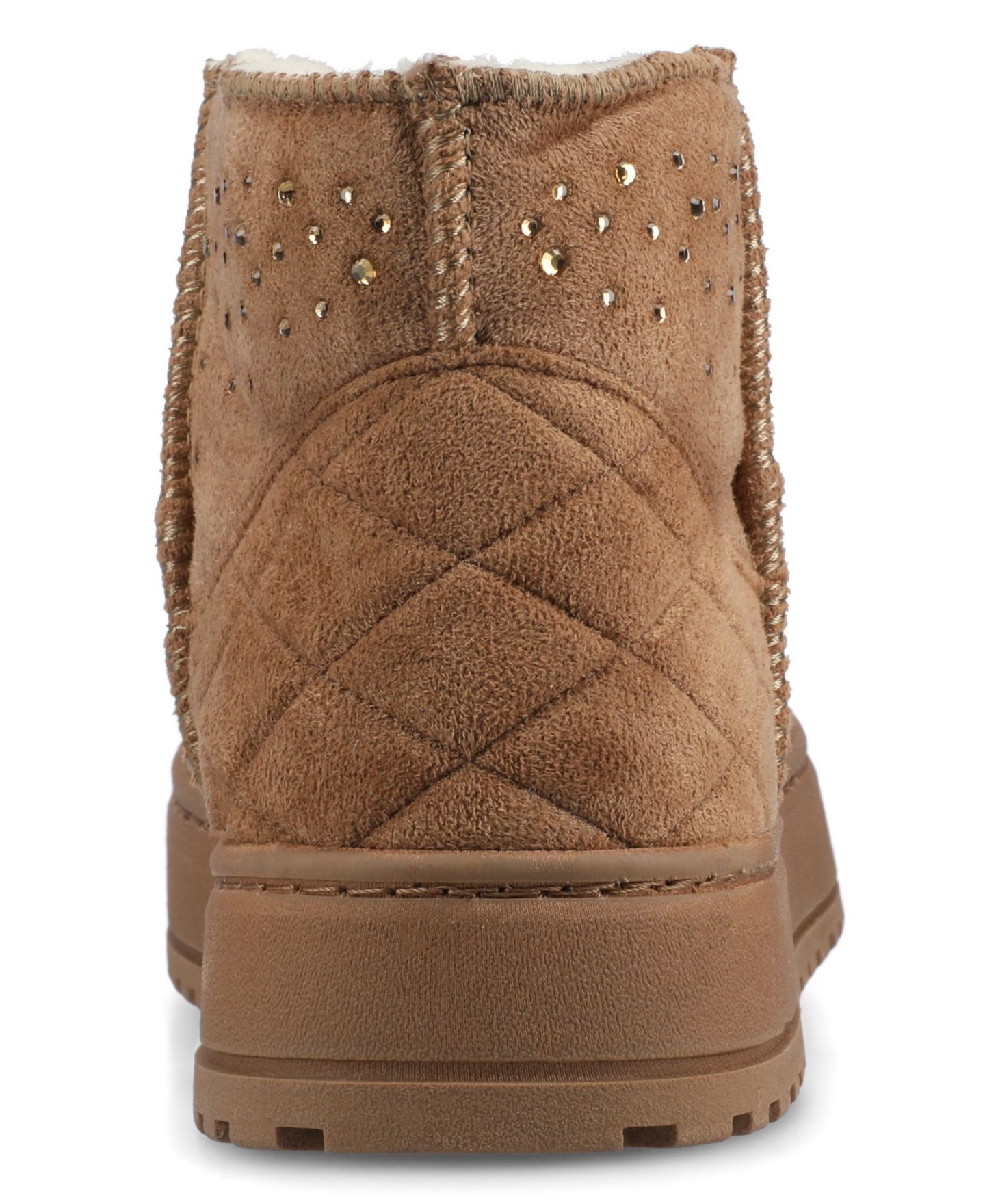 Женские ботинки Journee Collection Tarla Embellished Cozy Booties, цвет: Каштановый — фото 3