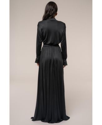 Women's High Line Collar Maxi Dress